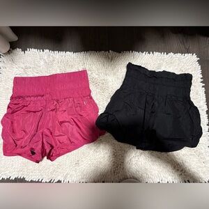 FP Movement by Free People Pink and Black Athletic Shorts